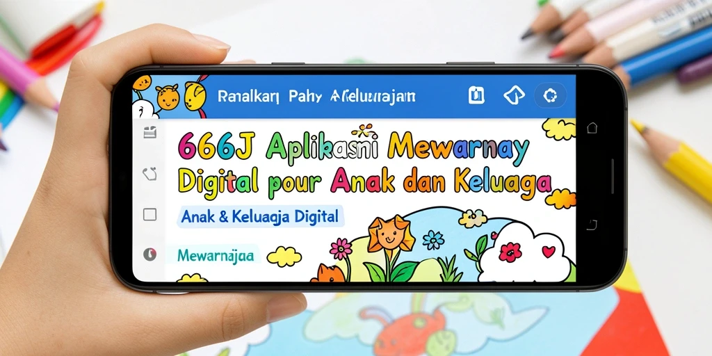 Tampilan antarmuka mewarnai digital yang menarik dan intuitif.