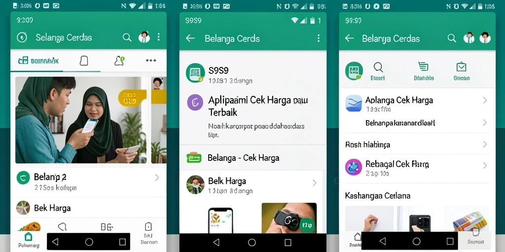 Tampilan antarmuka S9S9 yang user-friendly untuk cek harga.