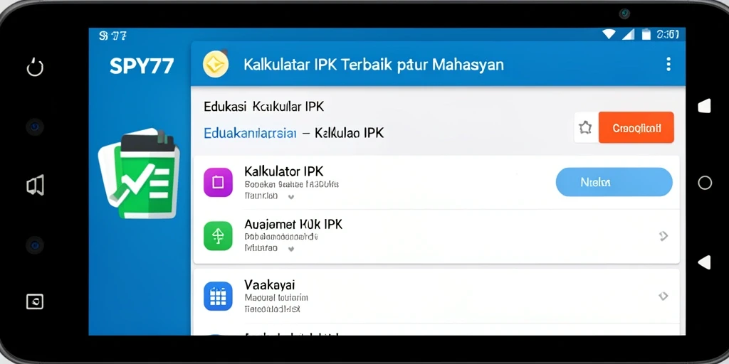 Antarmuka pengguna SPY77 yang sederhana dan efektif dalam menghitung IPK.