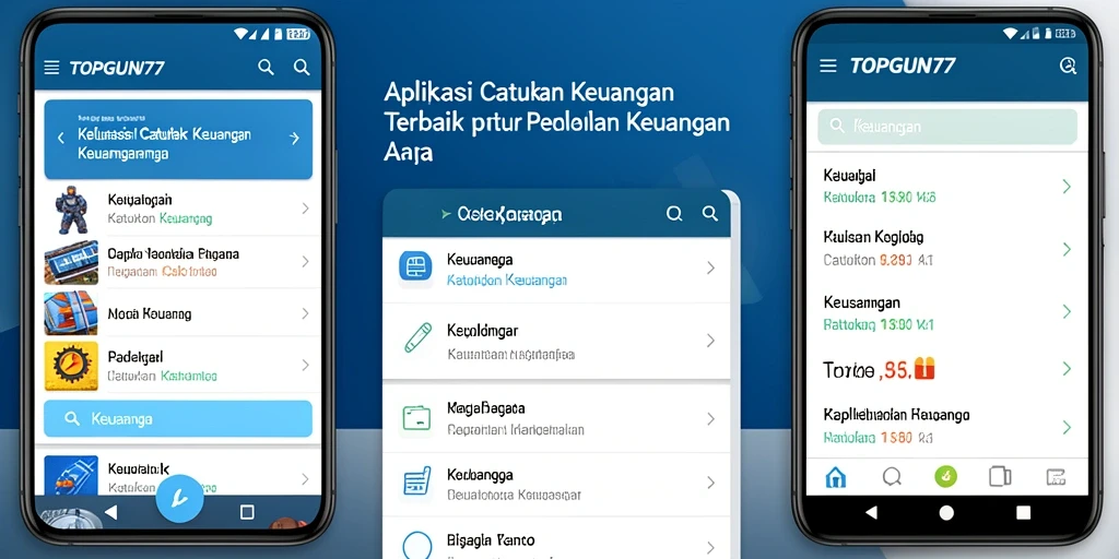 Tampilan antarmuka aplikasi Catatan Keuangan TOPGUN77 yang intuitif dan mudah digunakan.